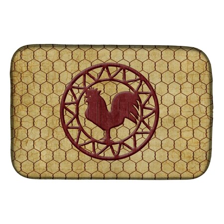 Carolines Treasures Rooster Chicken Coop Dish Drying Mat SB3085DDM